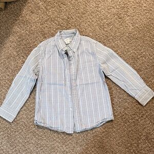 Crewcuts Light Blue Checkered Button Down Shirt